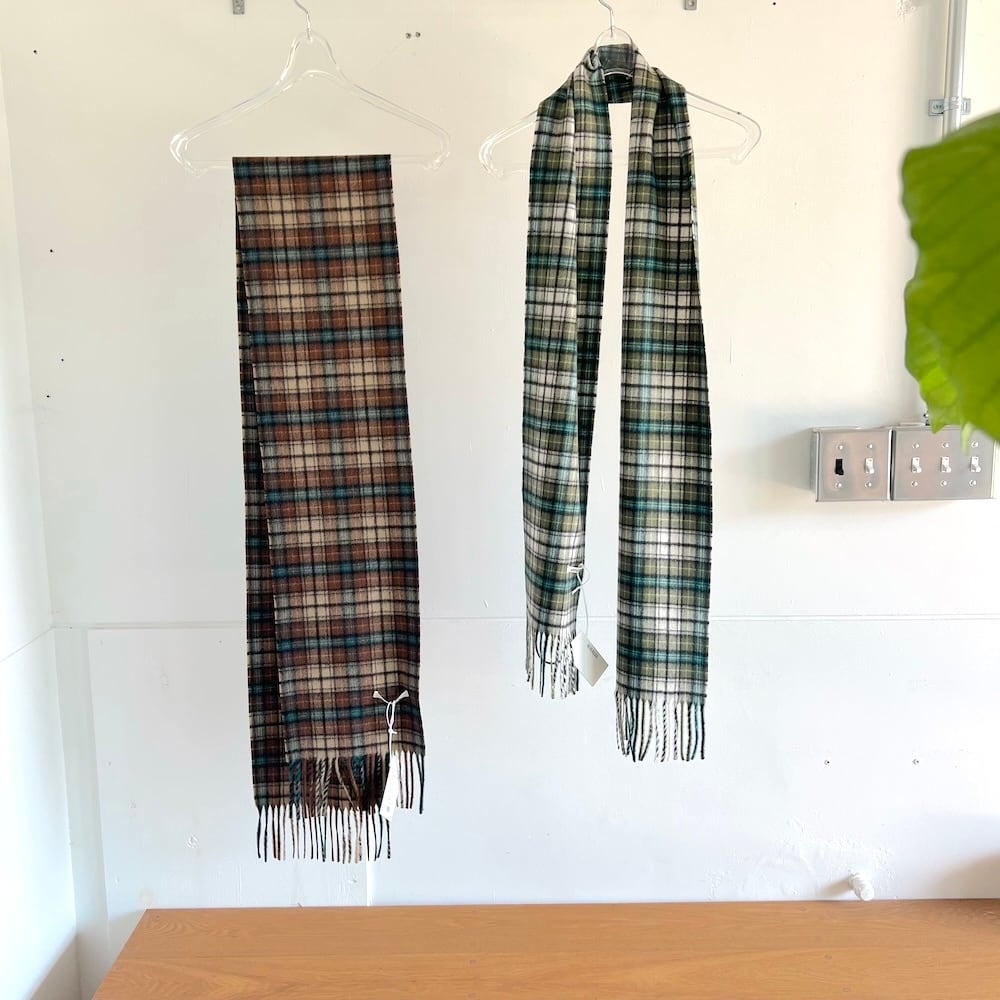 AURALEE/オーラリー・CASHMERE CHECK LONG STOLE | a flat shop