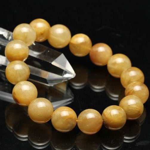 ルチルクォーツ ブレスレット 14mm おまかせ便 211-4024