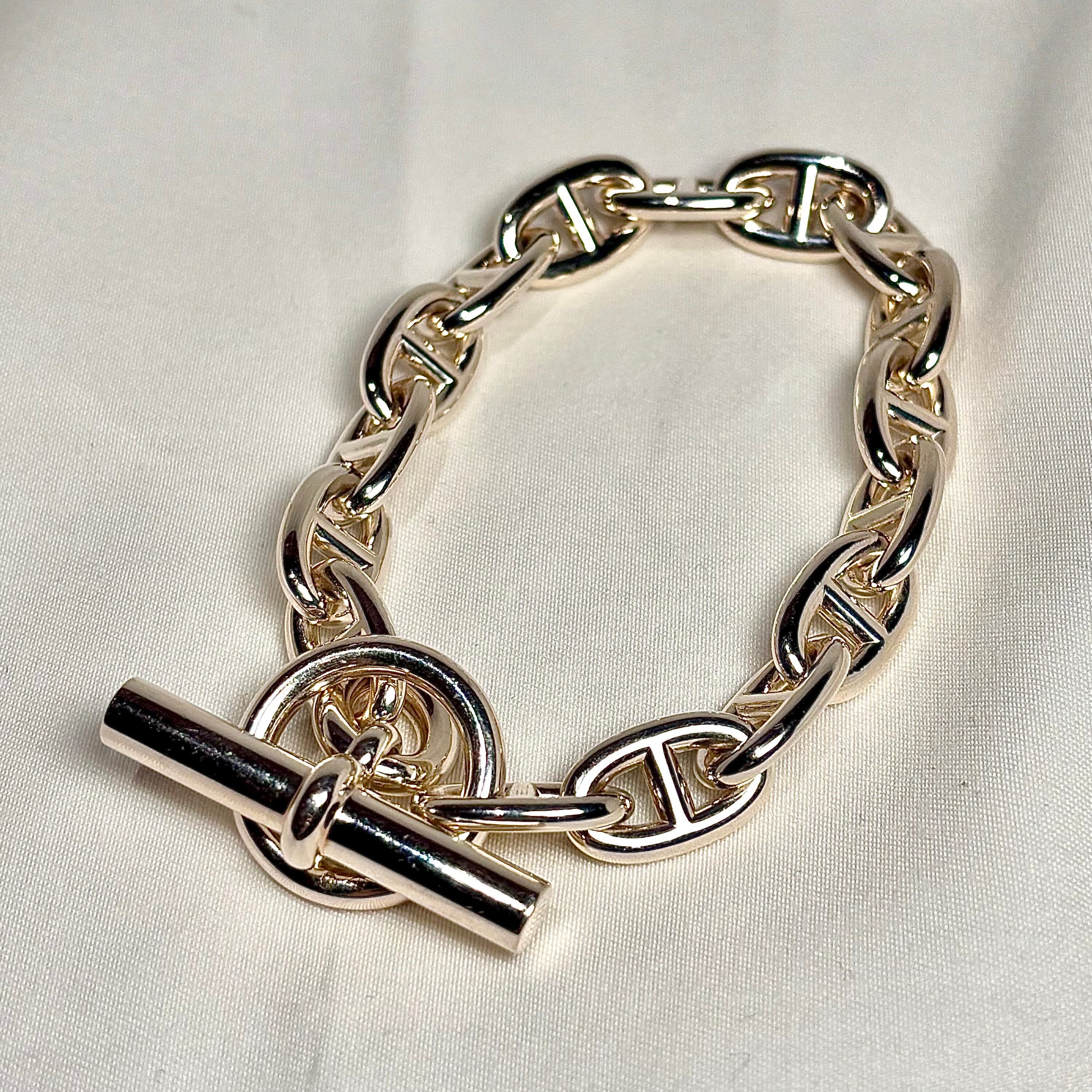 HERMES エルメス シェーヌダンクル MM 16コマ ブレスレット シルバー 