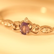 アレキサンドライト  0.08ct D0.04ct リング pt900