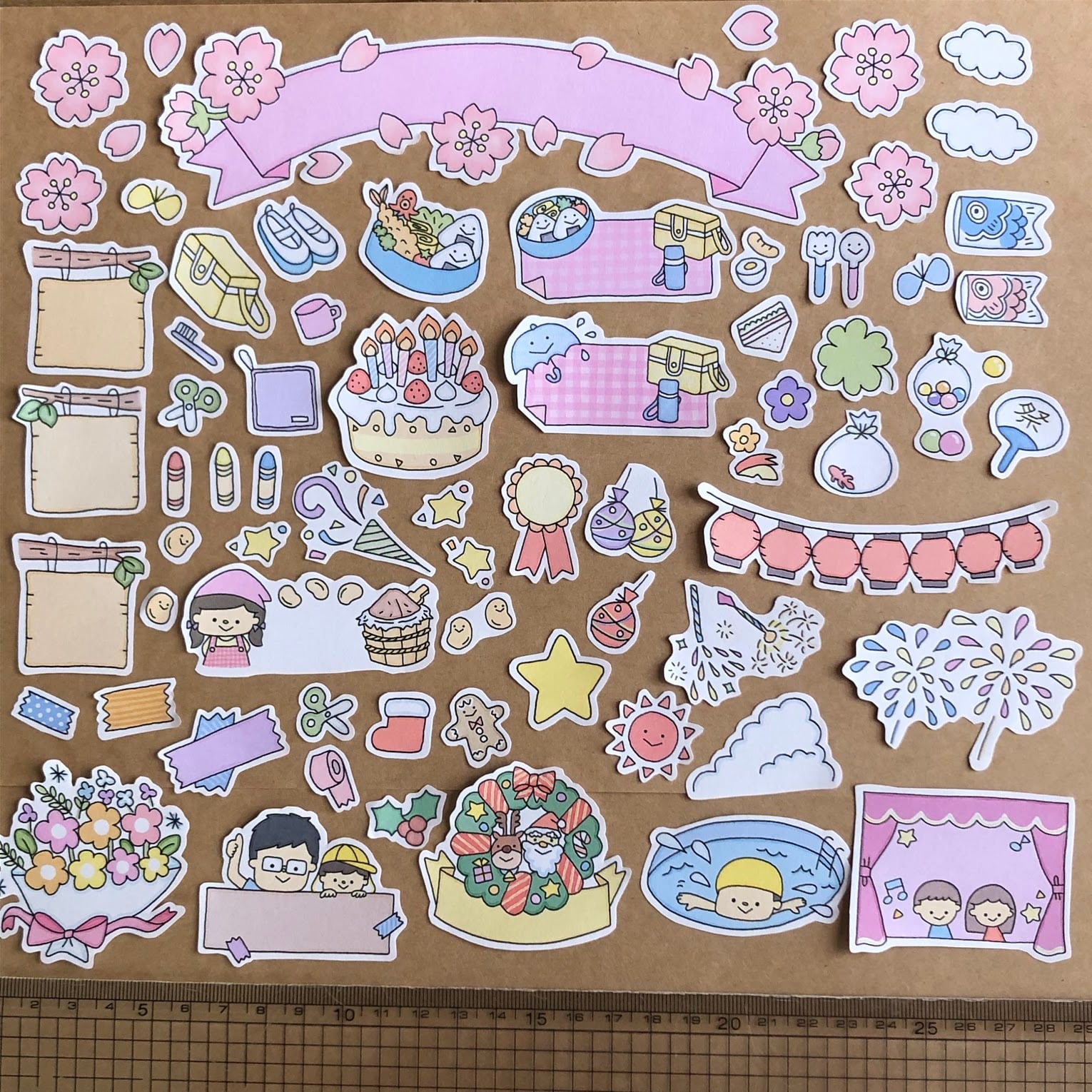 シール】アルバムフレーク *·⑅ 幼稚園・保育園行事 *·⑅ ☺︎先生や卒