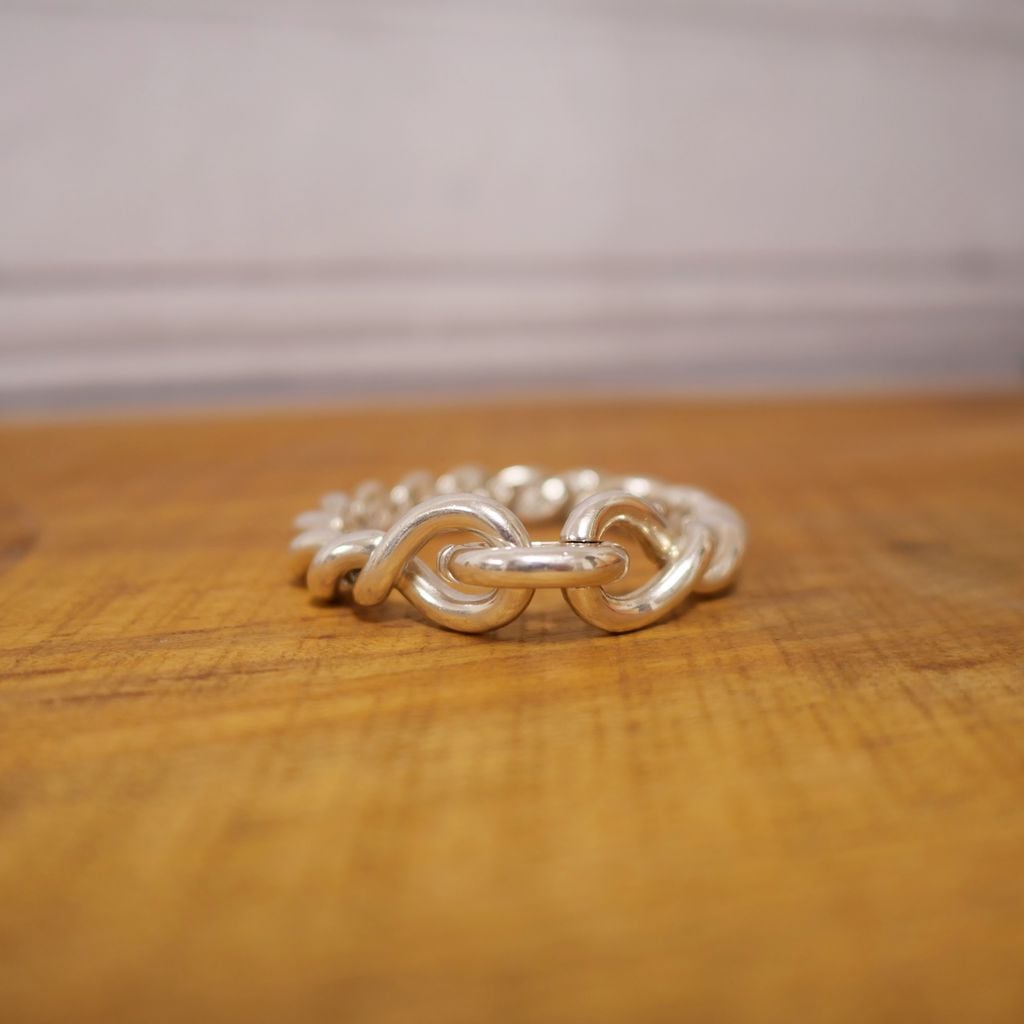 HERMES エルメス 90's Torsade Bracelet ブレスレット シルバー size