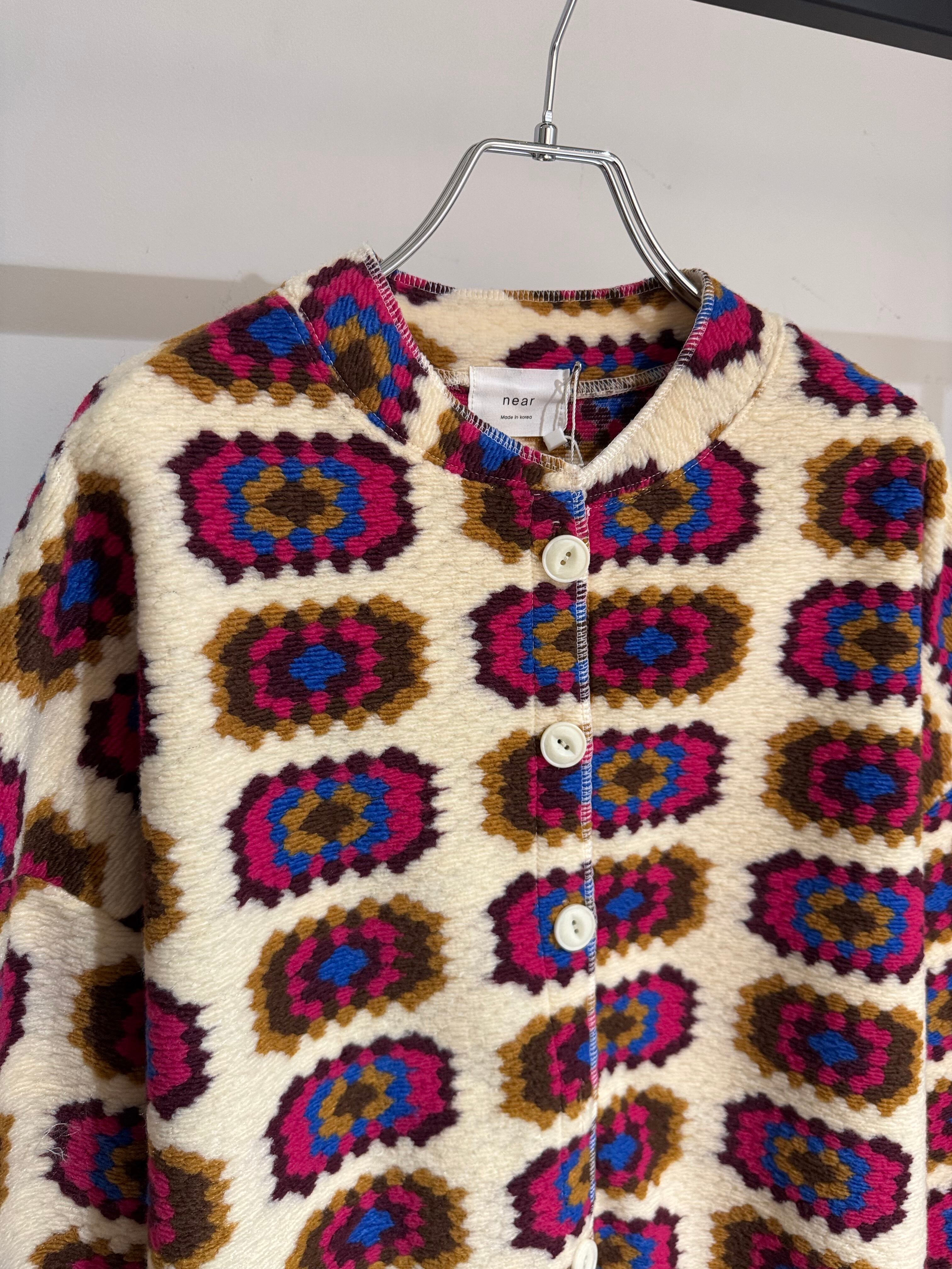 native pattern jacket cardigan