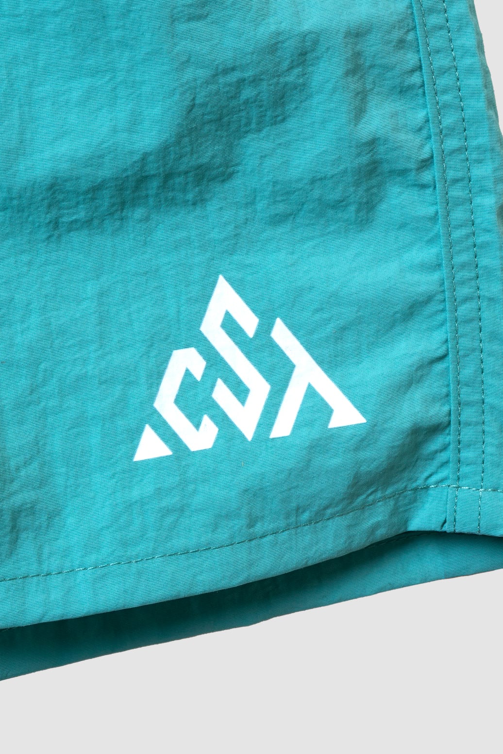 水陸両用】SCT Logo ナイロンハーフパンツ オーシャングリーン【メンズ