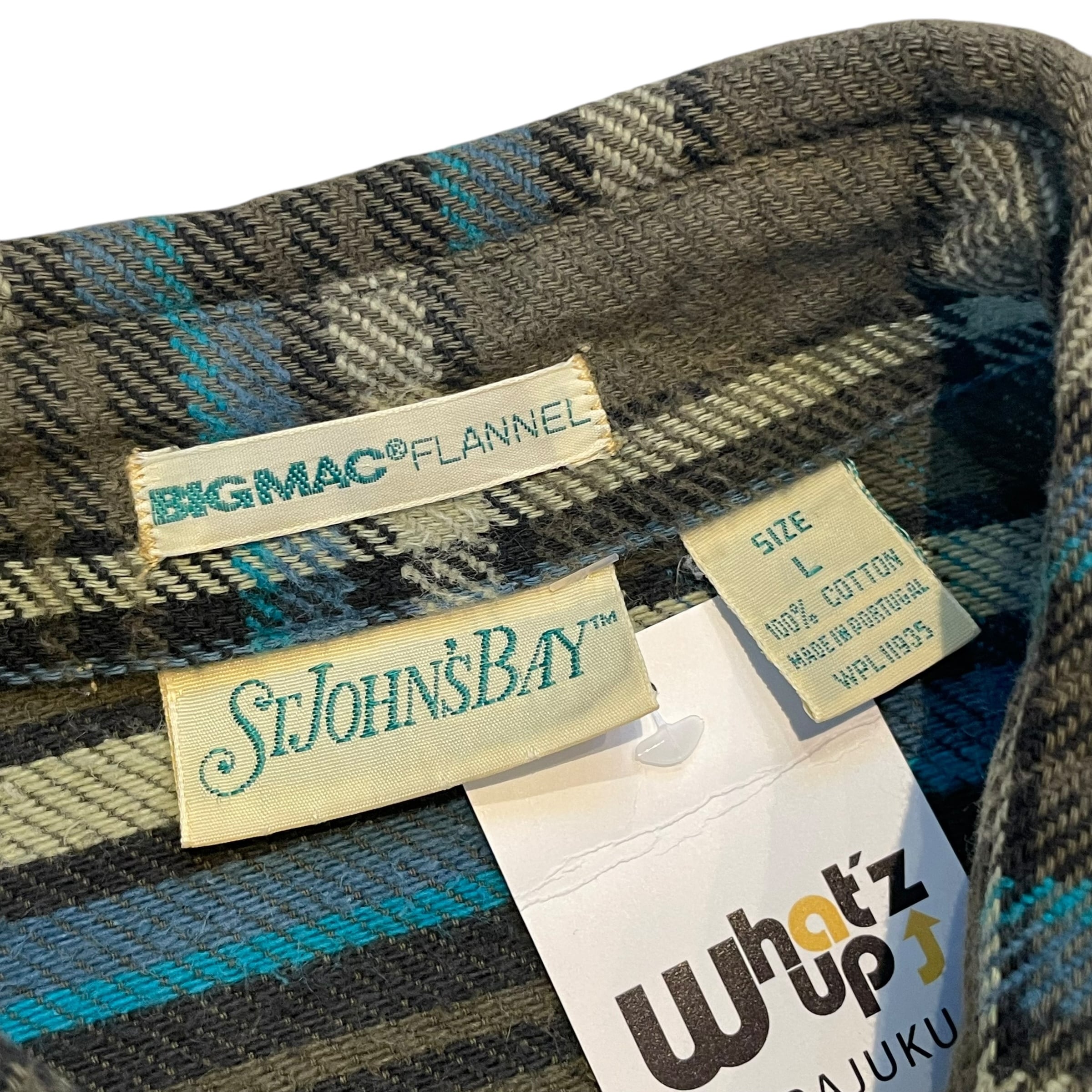 90s ST. JOHN'S BAY × BIG MAC heavy flannel check shirt | What'z up