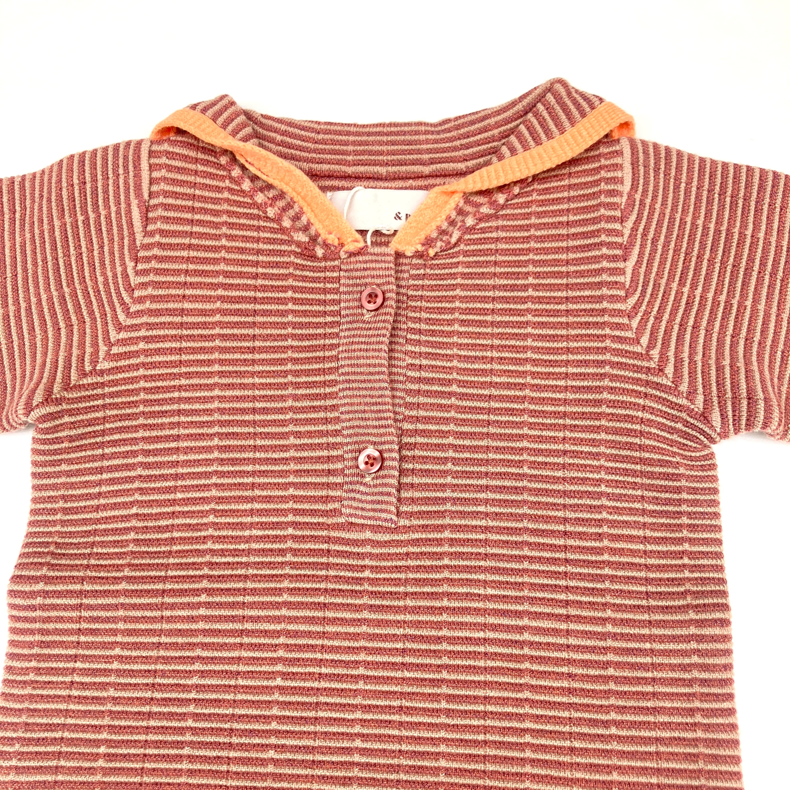 美品✦マークアンドロナ✦23年春夏サマーニット＋サンバイザーオレンジセットアップ 美品✦マークアンドロナ✦23年春夏サマーニット＋サンバイザー