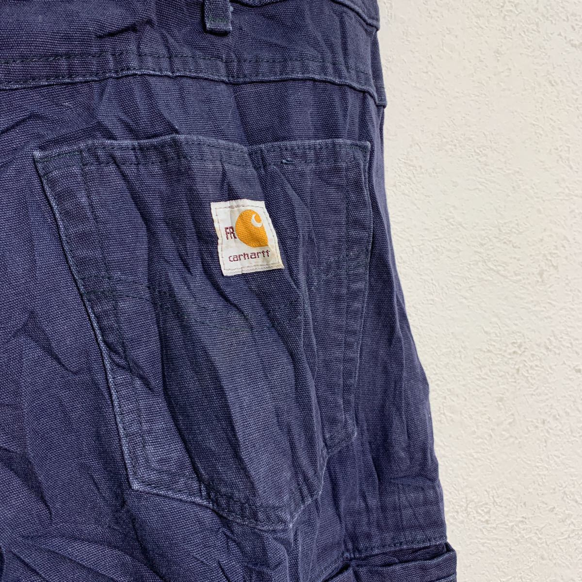 Carhartt ワークパンツ W34 ネイビー カーハート FRB159 ストリート