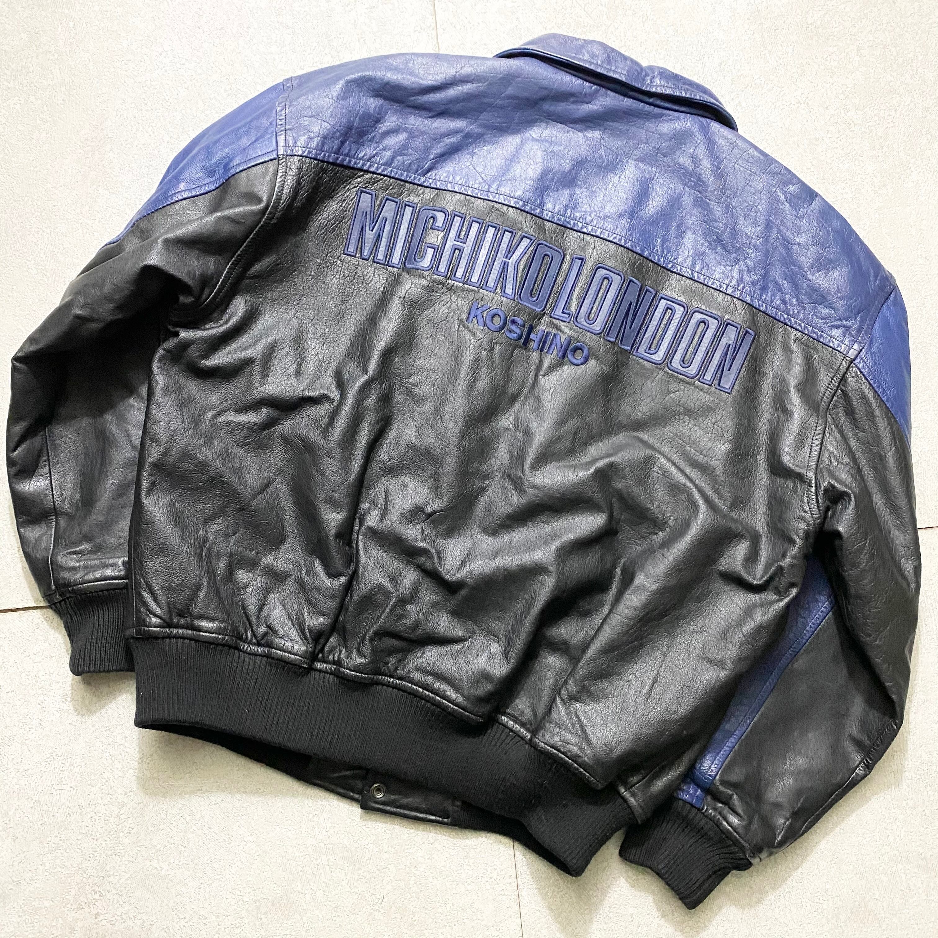 vintage MICHIKO LONDON bicolor leather blouson | NOIR ONLINE