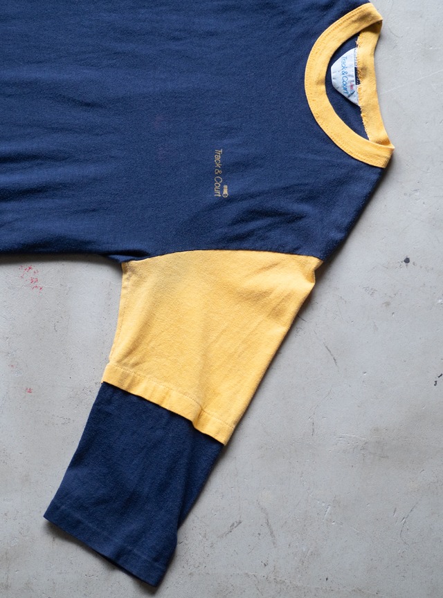 "Track & Court" 1980s Bicolor quarter sleeve tee
