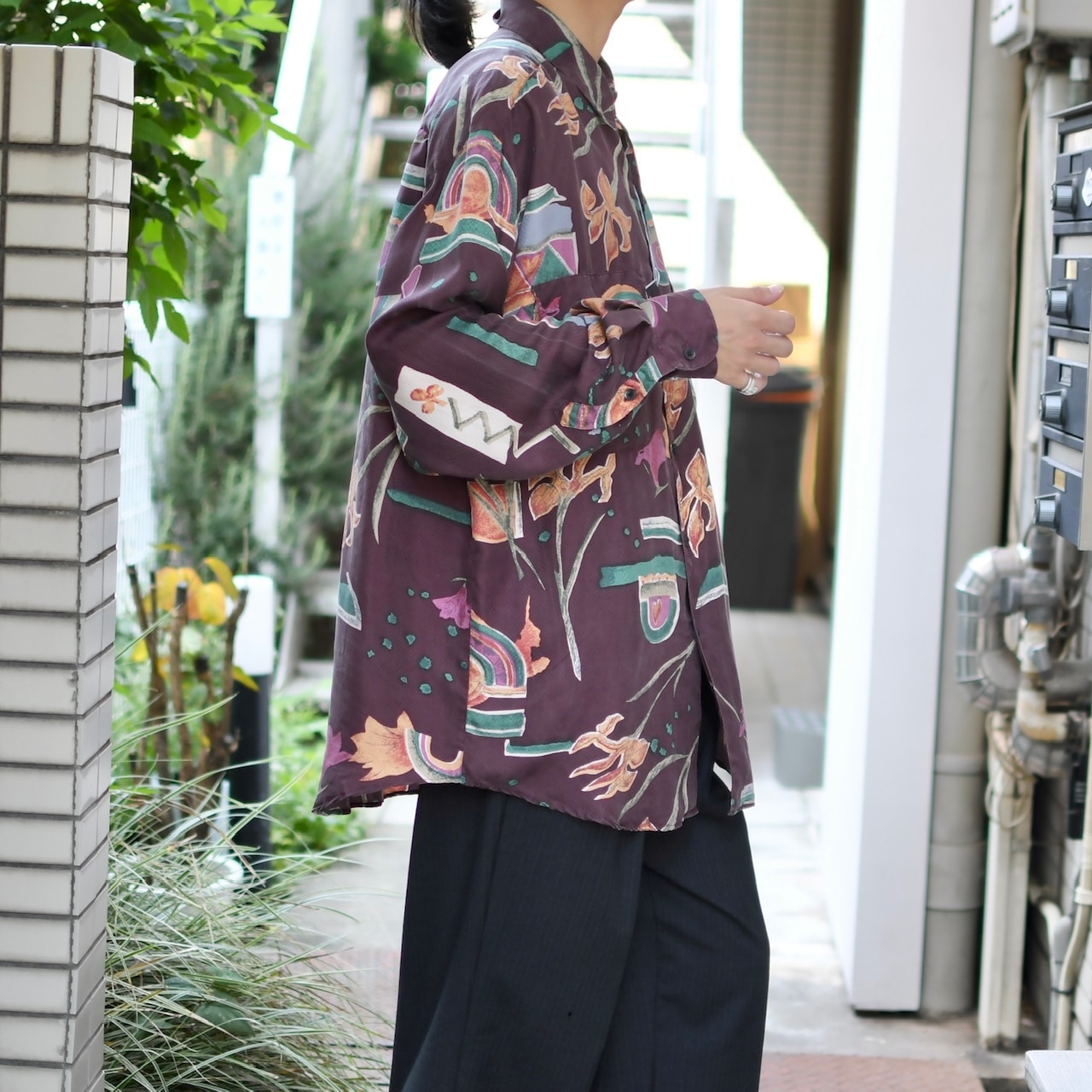 goouch dead stock design pattern silk shirt
