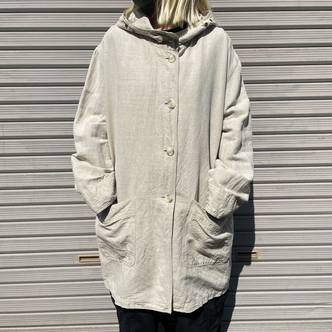 90年代 Ann Taylor アンテイラー リネン×コットン イージージャケット 