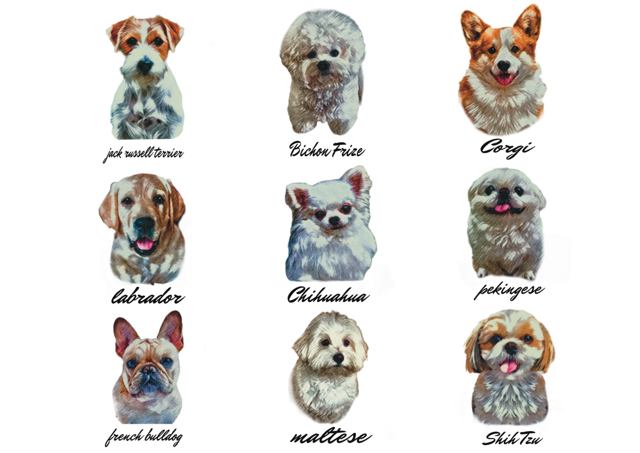 All dog white fur Tee