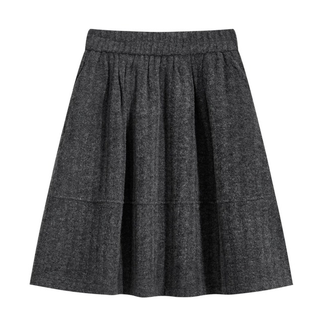 Soft wool mix flare skirt　B1271