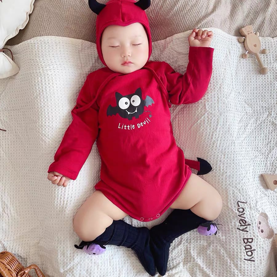 ベビー幼児女の子男の子ぬいぐるみ付きハロウィンソックス かぼちゃ  