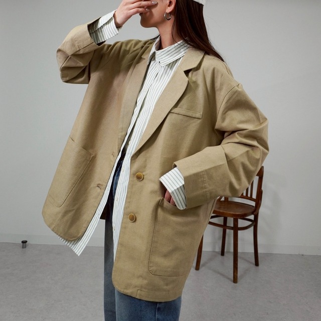 麻混メランジテーラードJK　5055014 (0314)