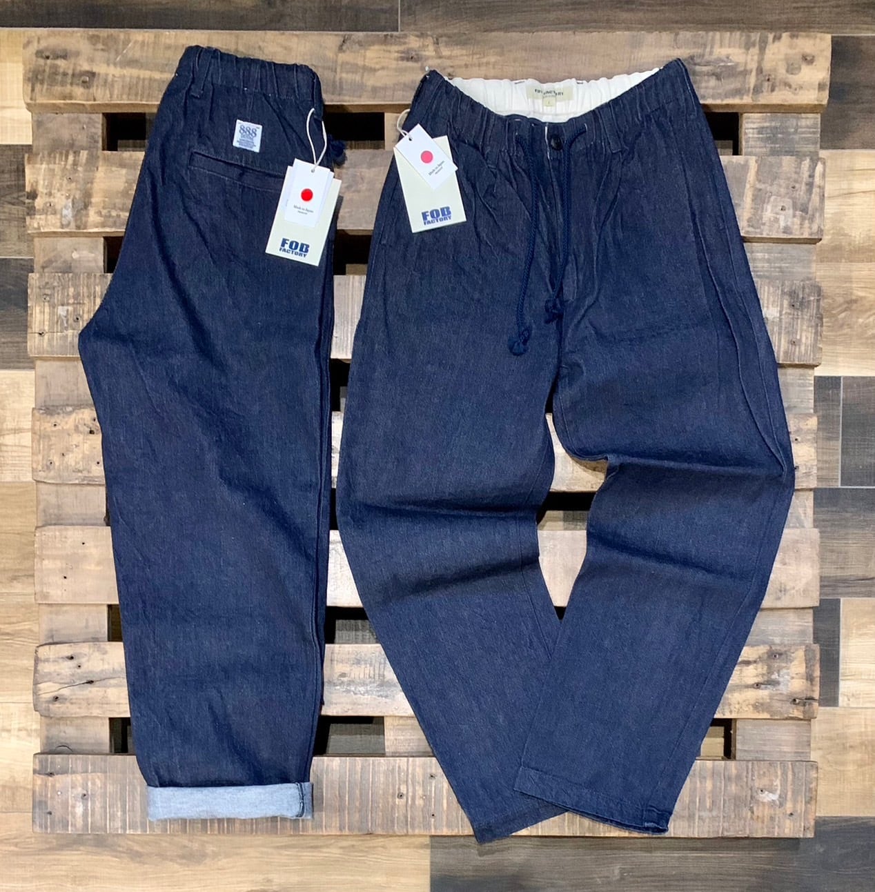 FOB FACTORY Denim Track Pants 888 three eight FOBファクトリー ...