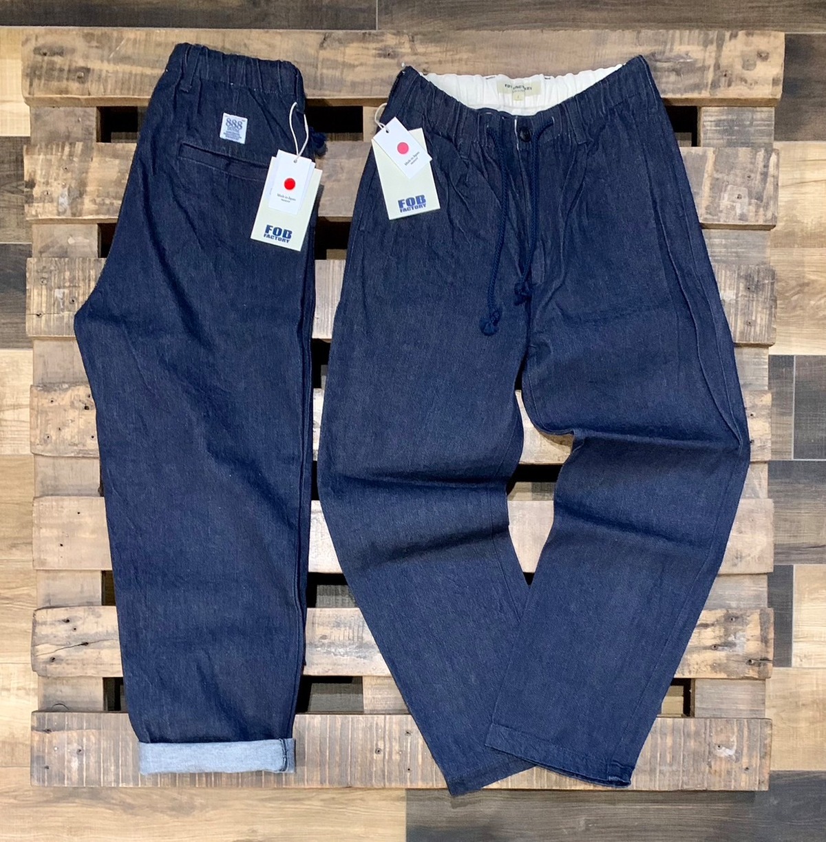 FOB FACTORY Denim Track Pants 888 three eight FOBファクトリー 