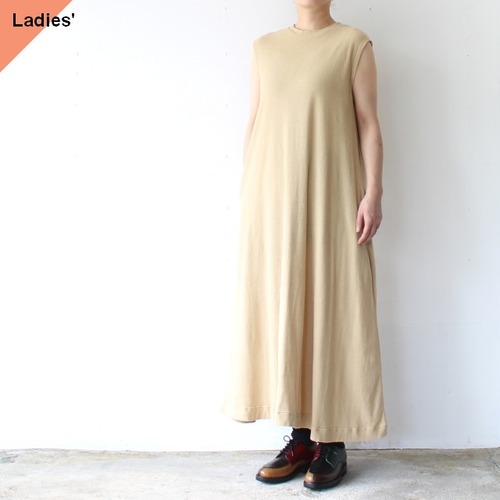 Siora パイルノースリーブワンピース Extra long cotton pile N/S onepiece　（Beige）