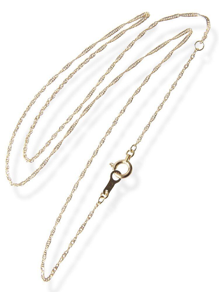 1010】K18 チェーンネックレス・繊細スクリューチェーン40センチ