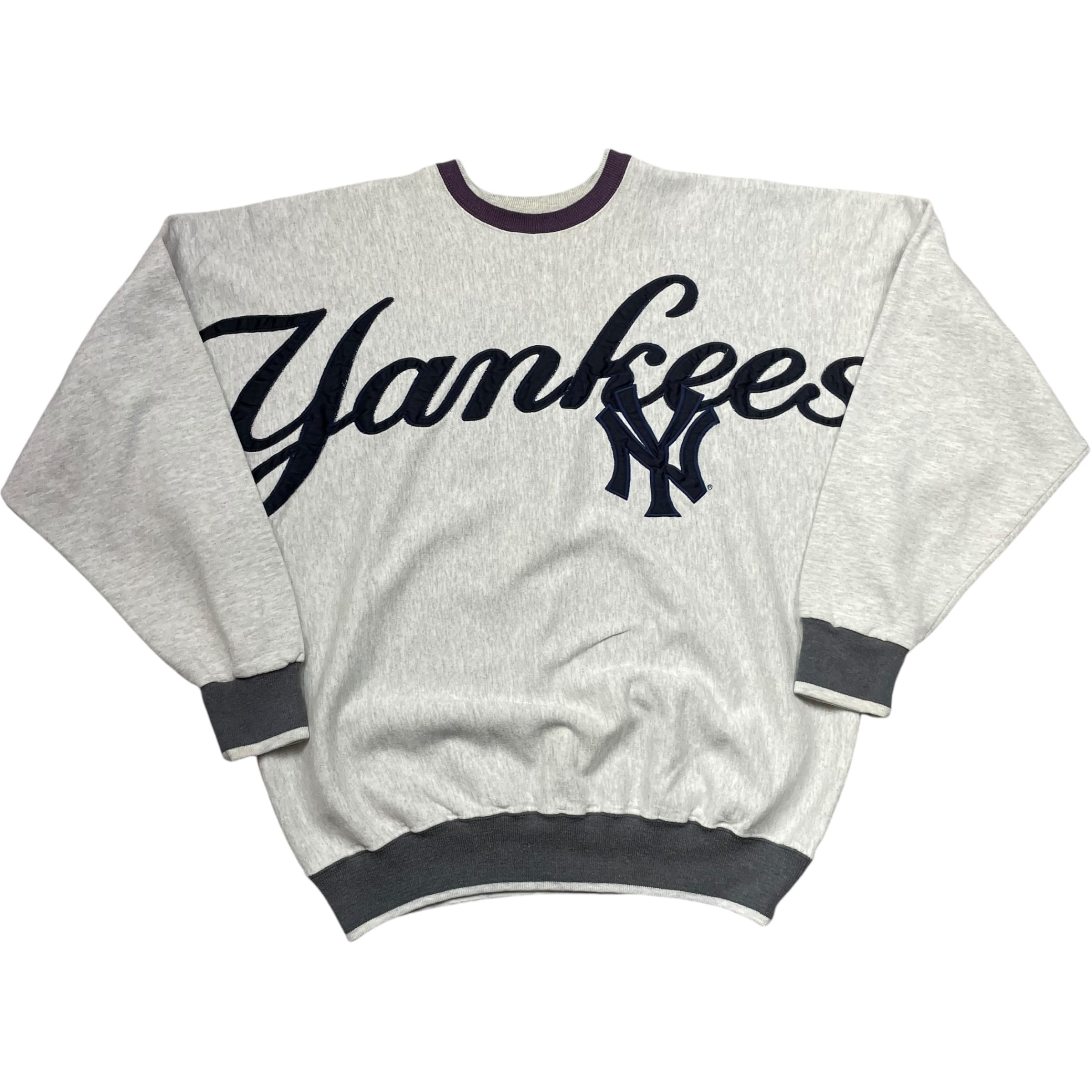 《L》LEGENDS ATHLETIC レジェンズアスレチック ヤンキース スウェット リバースウィーブ 90年代 vintage USA製 no.4776