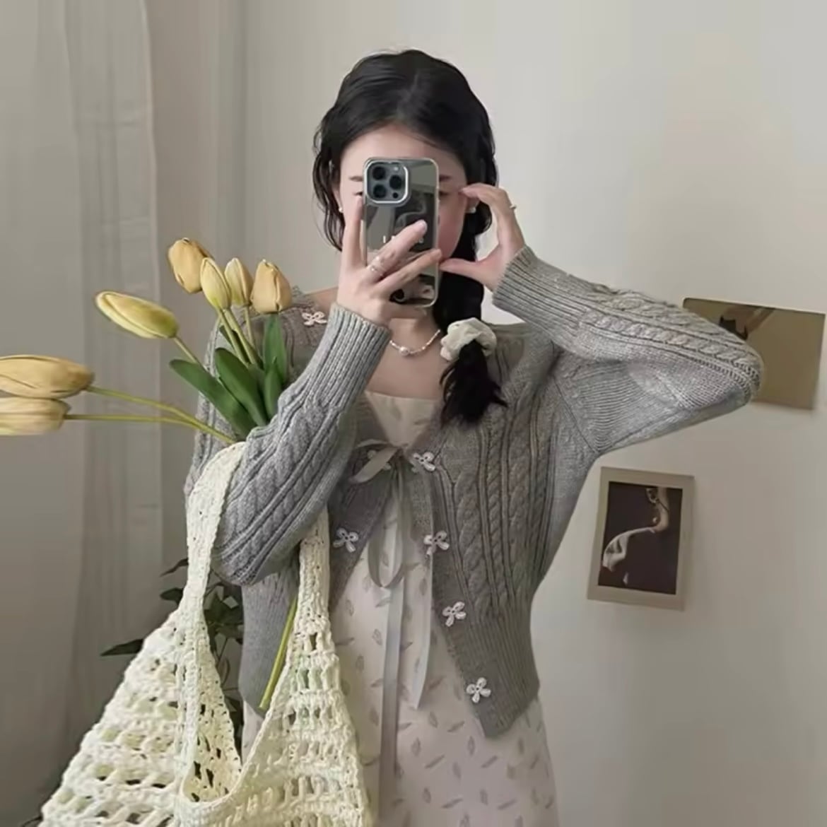 ロマンティックリボンカーディガン