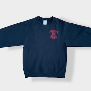 【JERZEES】スウェット ワンポイント 刺繍ロゴ ARCHBISHOP LYKE SCHOOL トレーナー プルオーバー SMALL SUPER SWEATS US古着