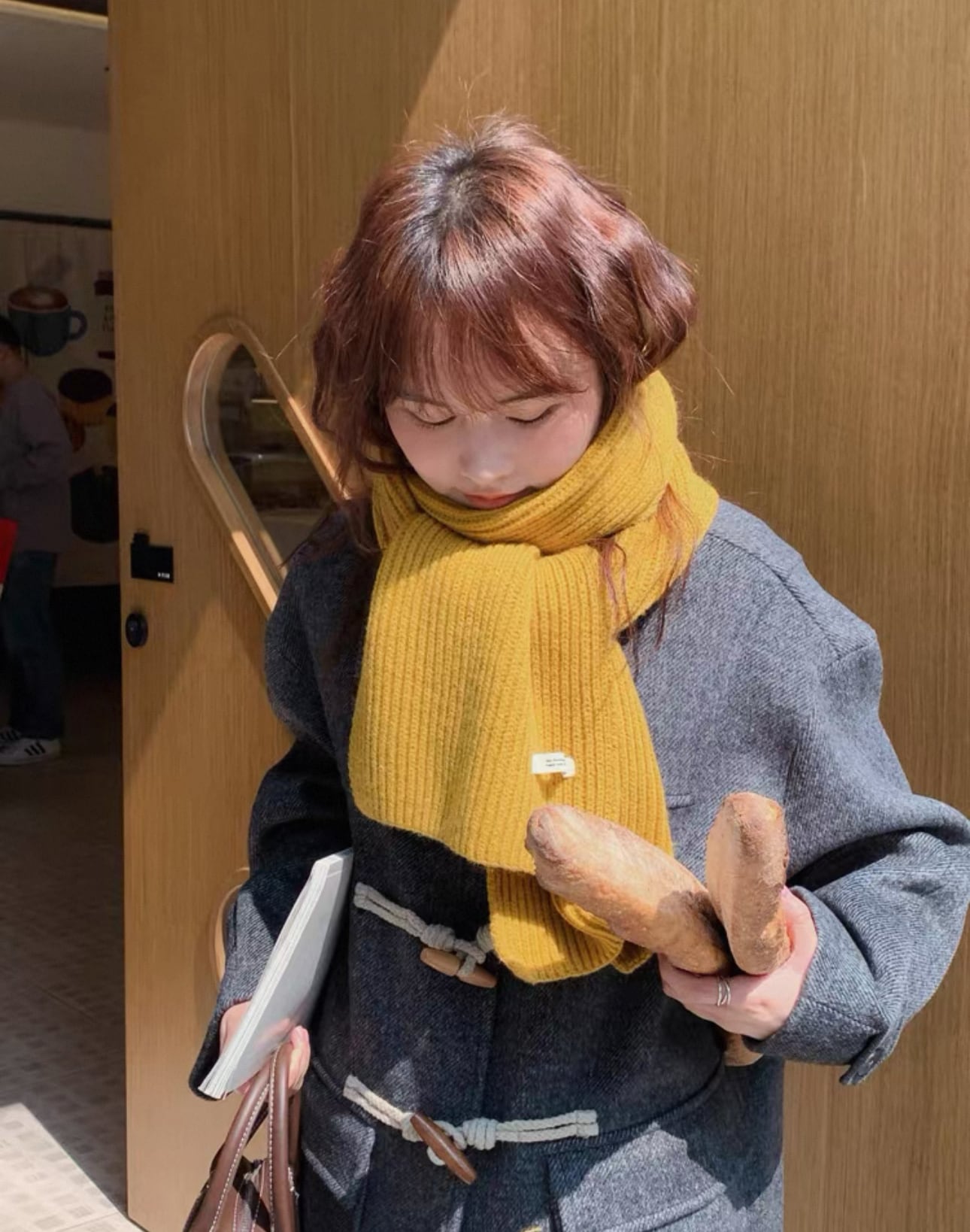 韓国風 冬用 無地 レトロシンプル 男女兼用 ニットスヌード | らんらん