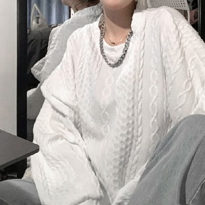 長袖 スウェット トレーナー レディース 韓国 トップス 春秋 おしゃれ エンボス加工 カジュアル 大人 かわいい 立体感 ゆったり 体型カバー 薄手 大人可愛い 大人女子