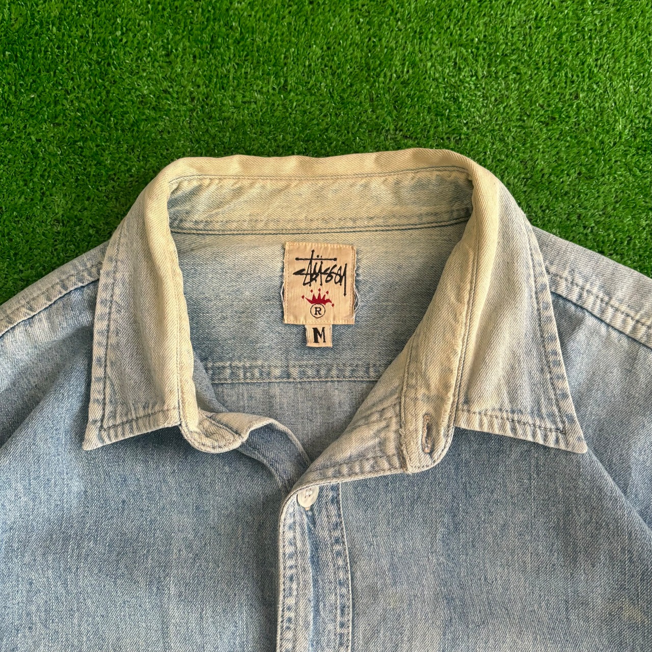 90s old stussy OZ denim shirt | Lupines used store