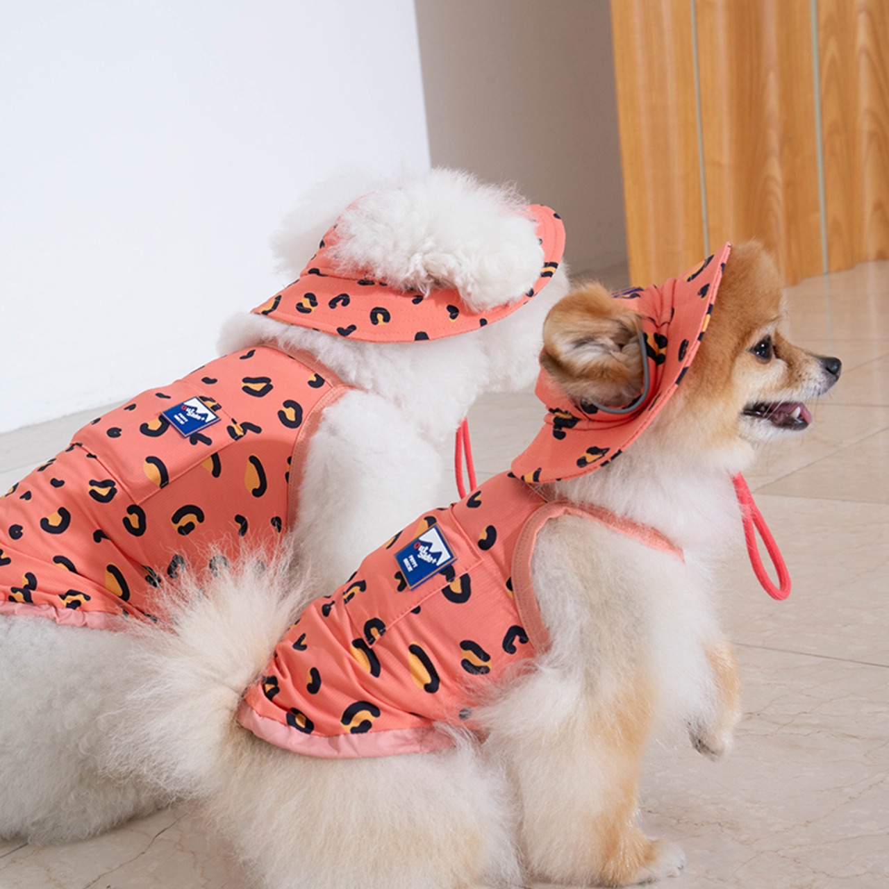 【puppygallery公式】Little panther cooling tank top〈 coralpink〉 L