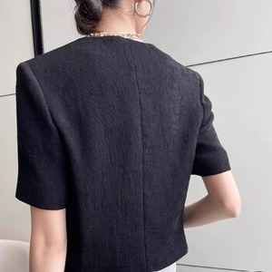 Vネックハーフスリーブシャツ 2type W00482