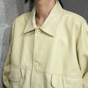 faux leather jacket ivory