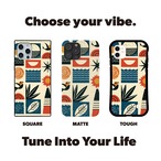 受注生産 iPhoneケース 幾何学パネルと花の民芸柄｜幾何学民芸 FMSY111B