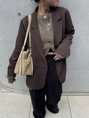 peaked lapel hem docking JKT