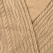 カシミヤ100% JOSEPHIN ジョセフィン デザイン ケーブル編み ニット ベスト LL/ベージュ レディース