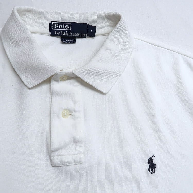 新品 ポロラルフローレン ポロシャツ 白 L 半袖 古着 ラルフローレン Polo Ralph Lauren 半袖 ポロシャツ ワンポイント