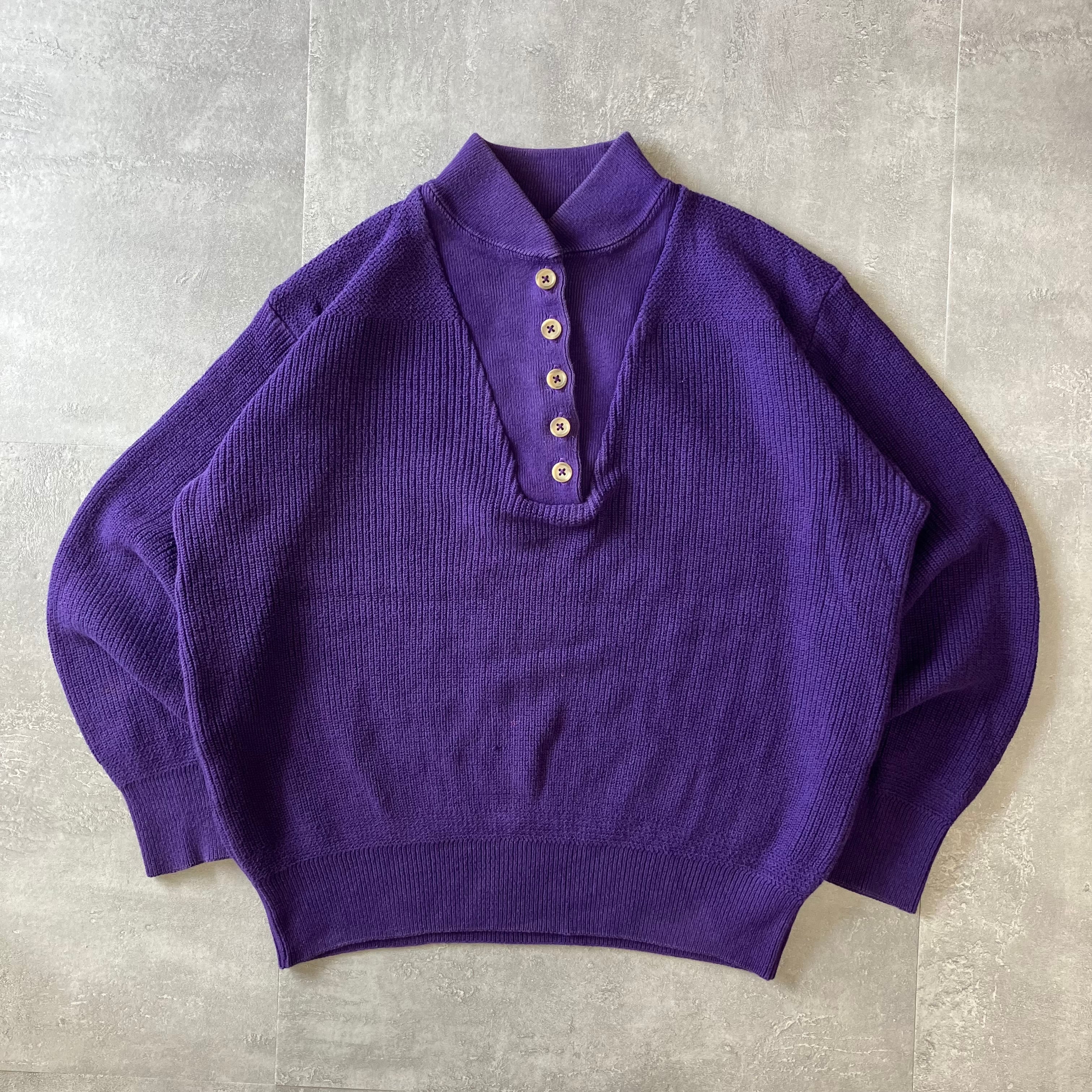 L.L.Bean 90s~ usa製 コットンニット ヘンリーネック No.1566