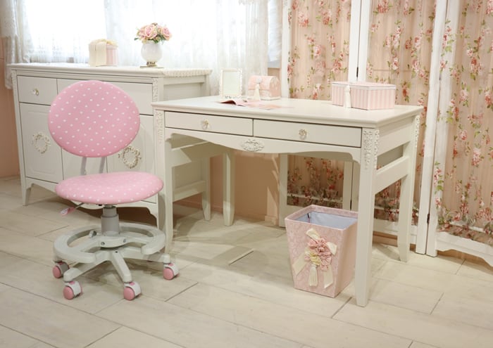 チェレスタ 学習デスク2点セット(デスク高さ72cmタイプ+回転式ラブリー