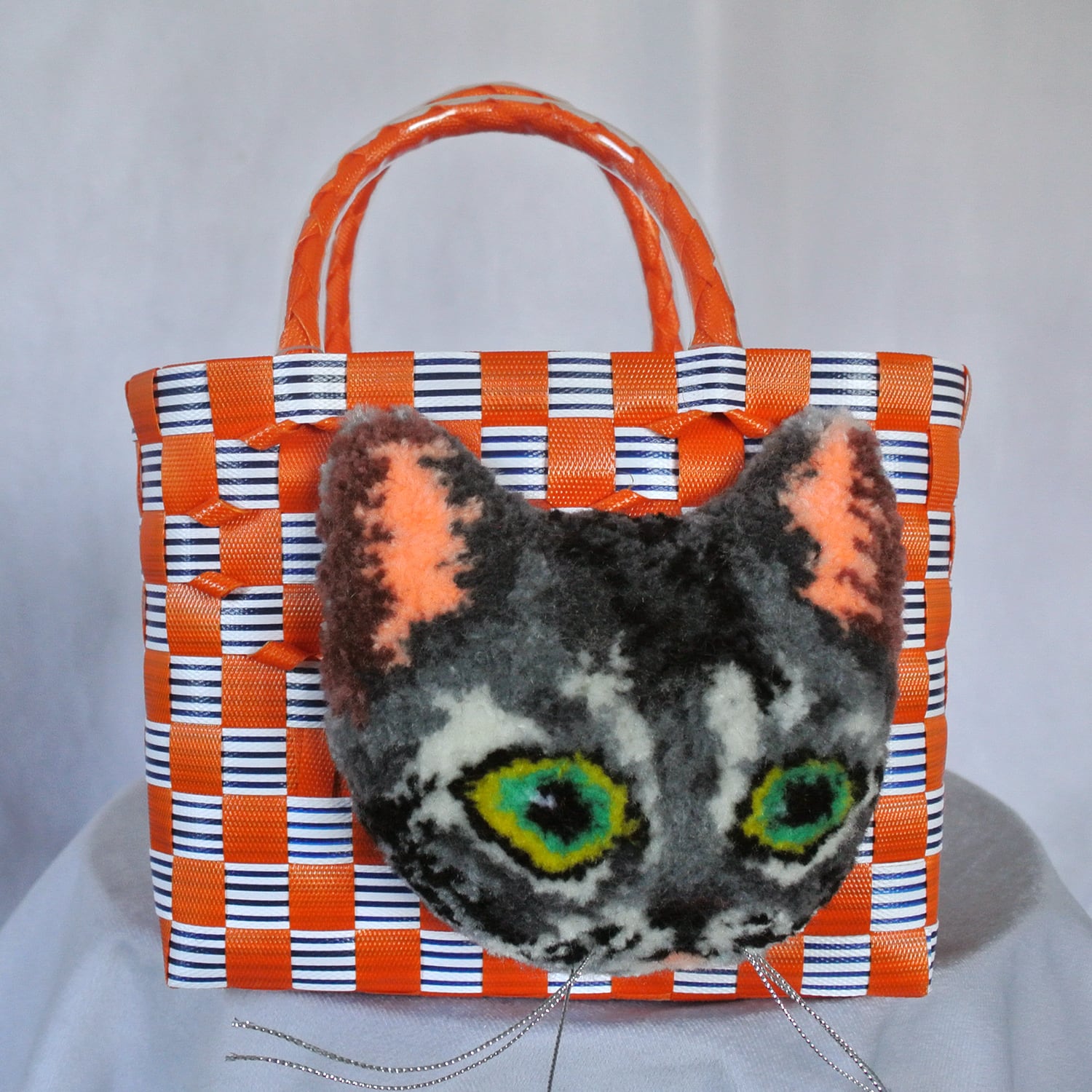 Cat face miniカゴ プラスチックスver. サバ白 | CAT IN DA HOUSE! ON