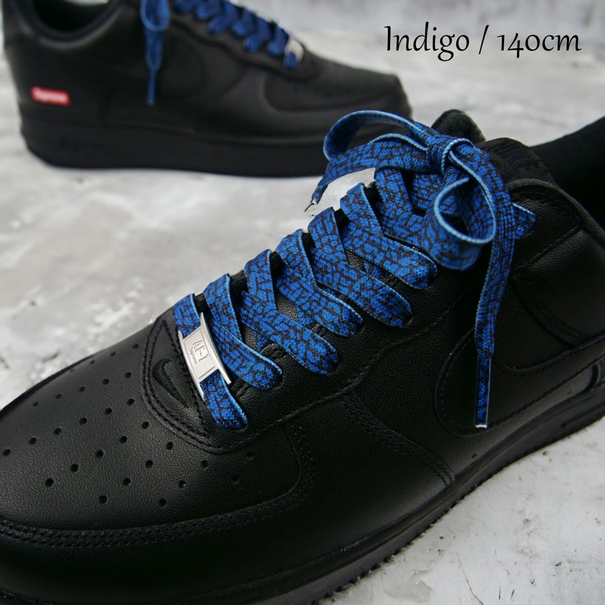 紐靴 シューレース セメント柄 cement エレファント柄 SHOELACE 靴