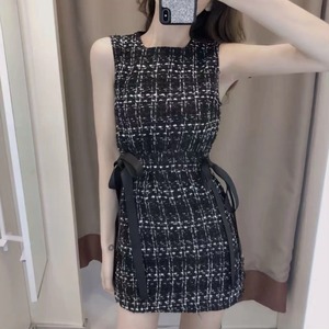 ［S,M,L］クラシックツイードミニドレス