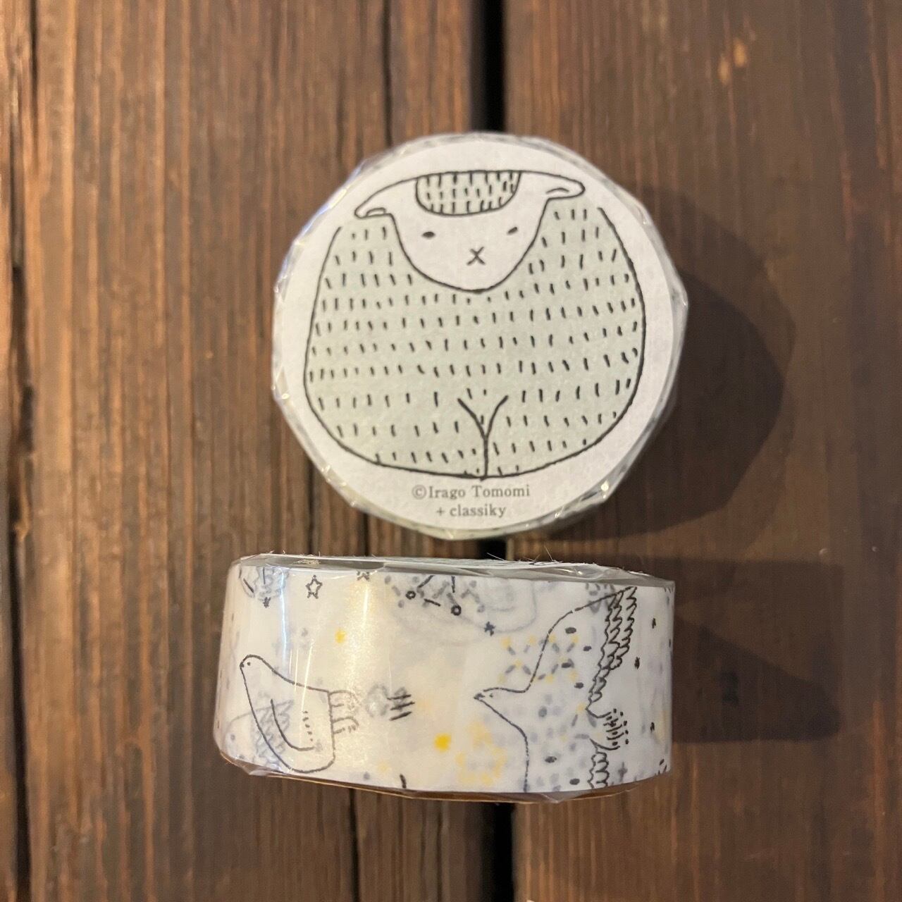 【廃番】倉敷意匠計画室 絵と木工のトリノコ ほしぞら(くろ) 15mmマステ KU04