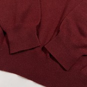 カシミヤ100% Cashmere カシミア ウールニットセーター サイズ XL程度 /メンズ/ボルドー系