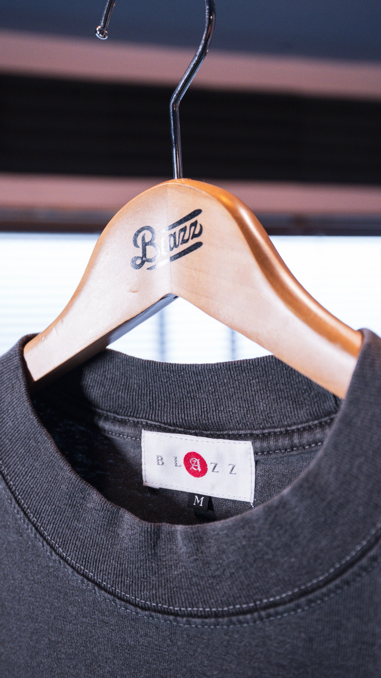 Fu-ji-Blazz 7.5oz U.S.A Cotton Garment Dye T-Shirt [Washed Black]