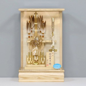 【白斗太刀 10号】 破魔弓飾り アクリルケース飾り 破魔弓｜四本矢｜木製｜和モダン｜コンパクト