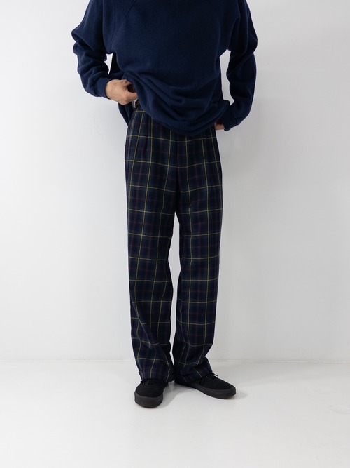 EURO BRAX check pattern wool slacks