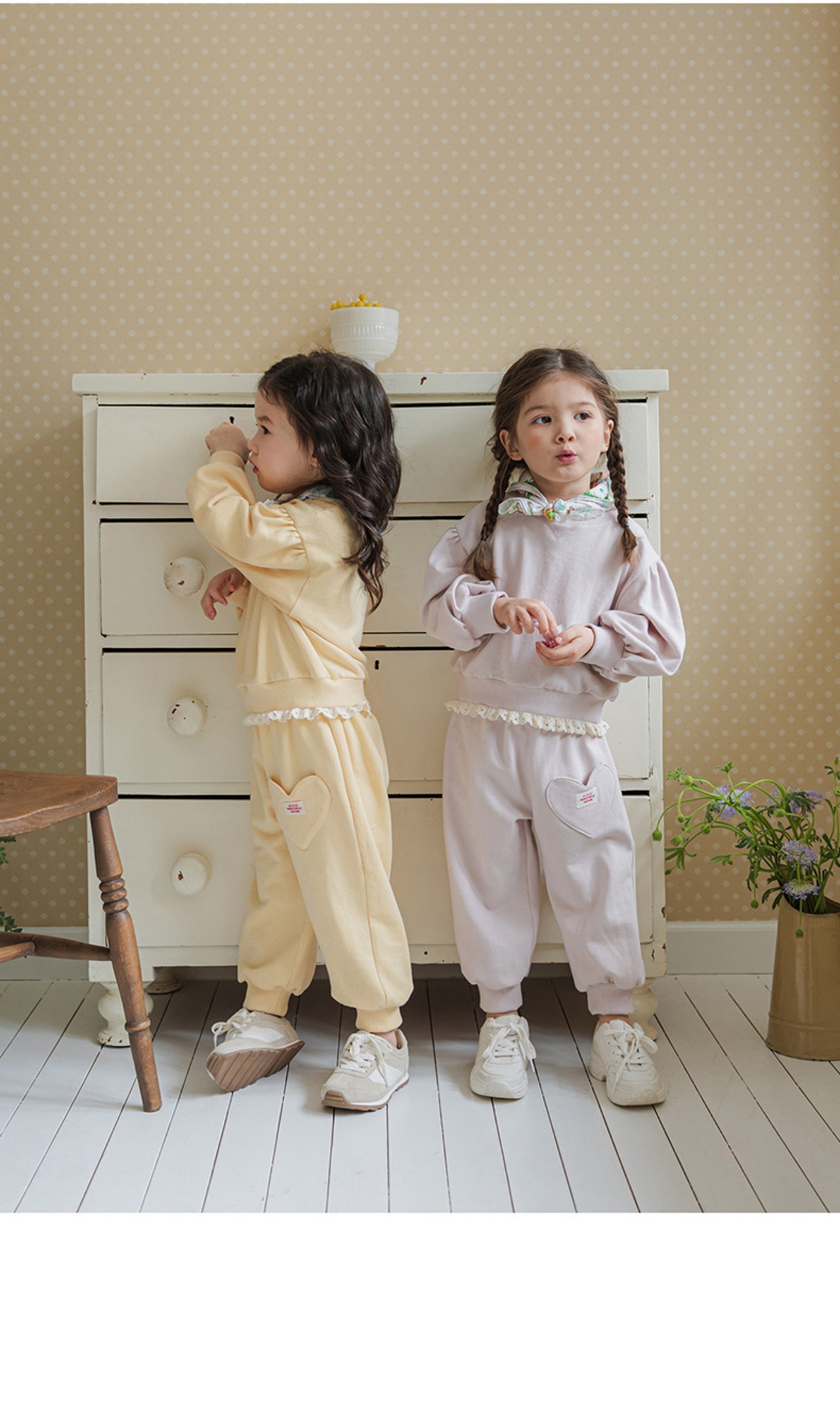 秋ハートポケットカジュアルパンツ