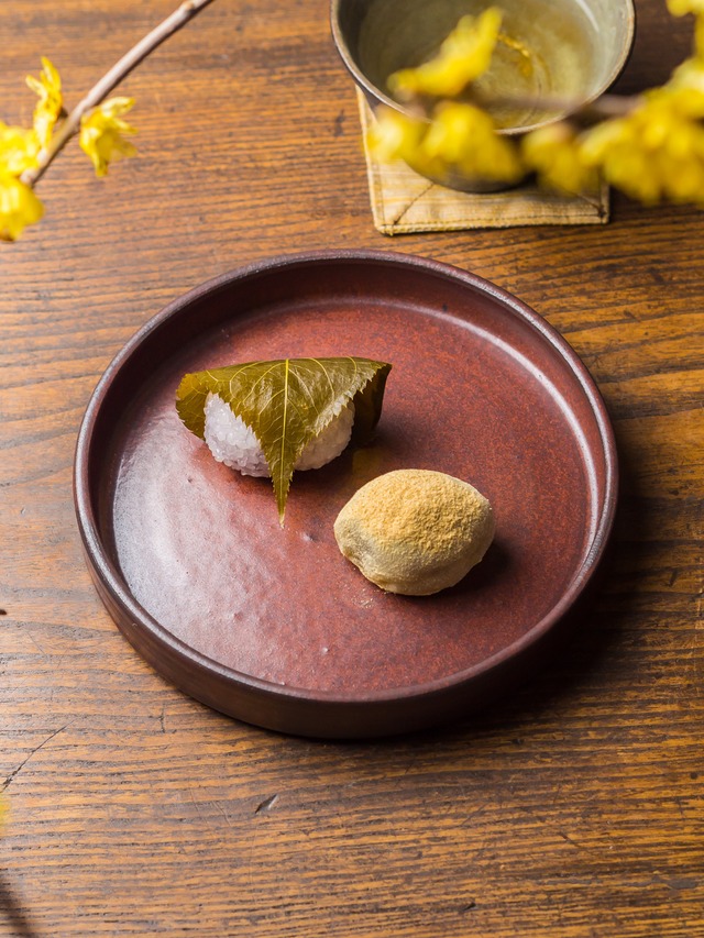 赤鉄6寸ドラ鉢（切立皿・ラウンドプレート・銅鑼鉢 ）／吉永哲子