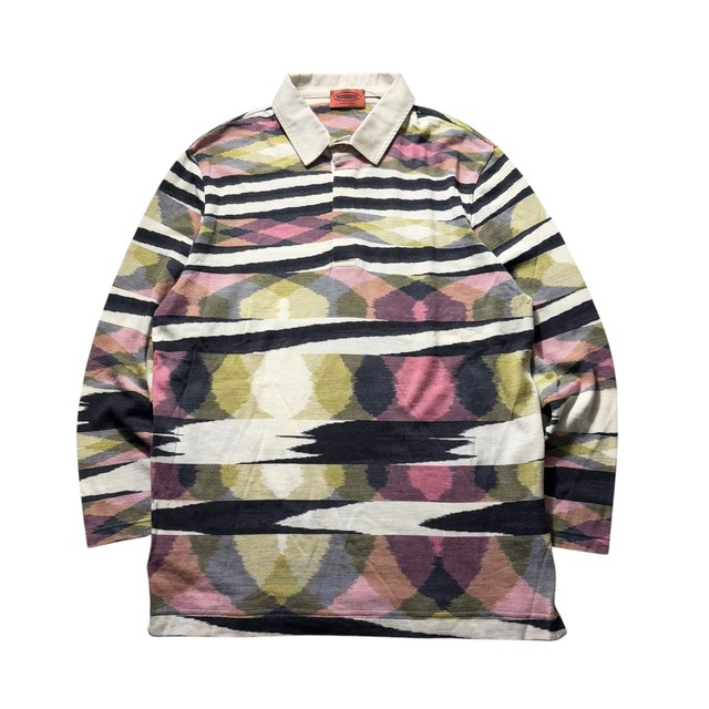 MISSONI collar switching knit polo sweater