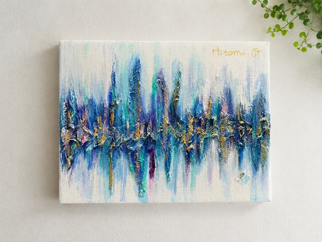 A-114/26】【3点セット】原画 絵画 抽象画 風景画 カラフル キャンバス